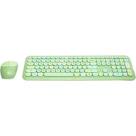 Zestawy myszka + klawiatura - Bezprzewodowy zestaw klawiatura + myszka MOFII 666 2.4G (zielony) - miniaturka - grafika 1