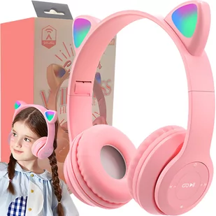 Słuchawki dla Dzieci Bluetooth LED RGB Kocie Uszy MALATEC - Słuchawki - miniaturka - grafika 2