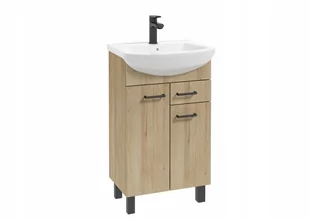 Szafka z umywalką 50 buk szufladka - Szafki łazienkowe - miniaturka - grafika 1