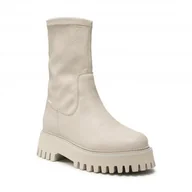 Botki damskie - Botki Bronx 47358-G Beżowy - miniaturka - grafika 1