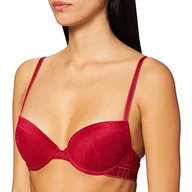 Biustonosze - Emporio Armani Damski bożonarodzeniowy biustonosz Push Up, Carmine, 75A - miniaturka - grafika 1