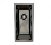 Zlewozmywaki - Stellman Zlewozmywak stalowy STEEL 2244p podwieszany CZARNY - miniaturka - grafika 1