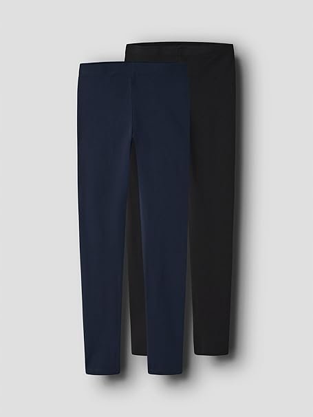 NAME IT 2-PACK GŁADKIE LEGGINSY DZIECIĘCE DŁUGIE PROSTE 134-140 17AA