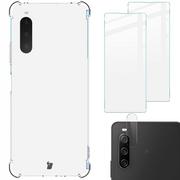 Etui i futerały do telefonów - Bizon Etui + 2x szkło + obiektyw Case Clear Sony Xperia 10 IV przezroczyste - miniaturka - grafika 1