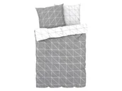 Pościel - LIVARNO home Pościel renforcé, 220 x 200 cm (W kratkę/szary/biały) - miniaturka - grafika 1