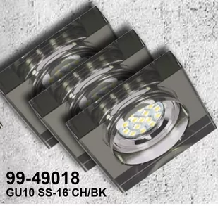 Candellux Zestaw oczek LED SS-16 kwadrat czarny ZESTAW OCZEK LED SS17 - Oprawy, klosze i abażury - miniaturka - grafika 1