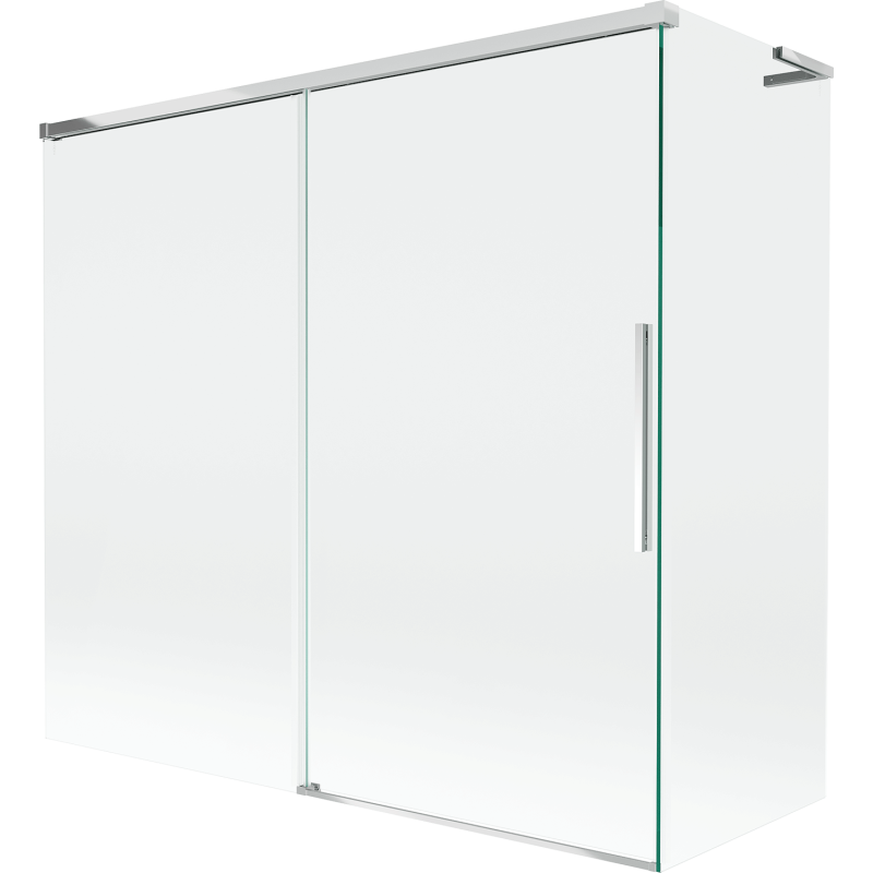 Mexen Rox L parawan nawannowy 2-skrzydłowy rozsuwany 170 + 75 x 150 cm, transparent, chrom - 8C9L-170-075-01-00