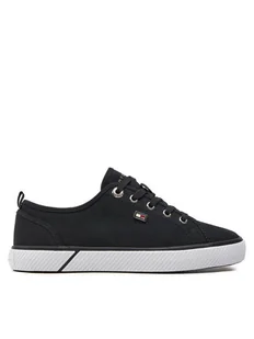 Tommy Hilfiger Tenisówki Vulc Canvas Sneaker FW0FW08063 Czarny - Trampki damskie - miniaturka - grafika 1