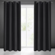 Zasłony - Euro Firany Zasłona 135 x 250 Dekoracyjna Blackout Logan Czarn 1207328 - miniaturka - grafika 1