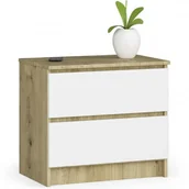 Szafki biurowe - Niska komoda dąb artisan + biały M0-B63 - miniaturka - grafika 1