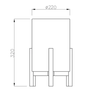 Näve Lampa stołowa 3193, drewno, tkanina lniana, wysokość 32cm - Lampy stojące - miniaturka - grafika 1