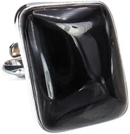 Pierścionki - Onyks Czarny Duży Pierścionek Srebro R10-28 Certyfikat - miniaturka - grafika 1