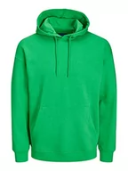 Bluzy męskie - JACK & JONES Męska bluza z kapturem Jorbrink Sweat Hood, zielony (Island Green/Fit: cropped Box/szczotkowany, M - miniaturka - grafika 1