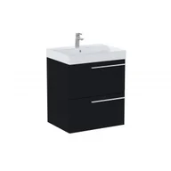 Szafki łazienkowe - ROCA A851910532 ELLA Zestaw łazienkowy UNIK 60 cm z 2 szufladami, czarny mat - miniaturka - grafika 1