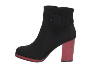 Czarne botki damskie Sergio Leone Bt533 Mic - Botki damskie - miniaturka - grafika 1
