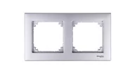 Klawisze i ramki - Schneider MERTEN RAMKA DWUKROTNA M-PLAN ALUMINIUM SYSTEM M MERTEN MTN486260 - miniaturka - grafika 1