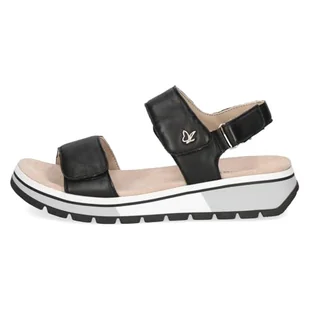Caprice Climotion 9-28705-42 płaskie sandały damskie, czarne miękkie zapięcie, 39 EU, Black Softnap, 39 eu - Sandały damskie - miniaturka - grafika 1