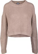 Bluzy damskie - Urban Classics Damska bluza oversize, szarobrązowy, XXL - miniaturka - grafika 1