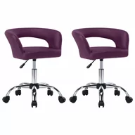 Krzesła - vidaXL Krzesła stołowe, 2 szt., fioletowe, sztuczna skóra - miniaturka - grafika 1