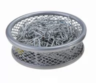 Przyborniki na biurko - Pojemnik na spinacze siatka srebny MAŁY SIATKA) B802025 - miniaturka - grafika 1