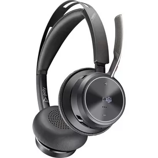Poly Voyager Focus 2-M UC Charge Stand Teams USB-A 213727-02 czarne - Słuchawki - miniaturka - grafika 2