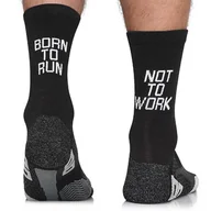 Skarpetki męskie - Skarpety biegowe Running Raid Long BORN TO RUN NOT TO WORK termoaktywne, chroniące przed otarciami, 43-46 - miniaturka - grafika 1
