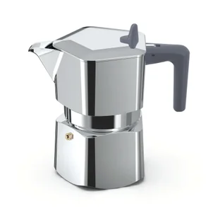 PEZZETTI PENTAEXPRESS Aluminiowa kawiarka (3 filiżanki) - Srebrny - Zaparzacze i kawiarki - miniaturka - grafika 1