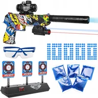 Zabawki militarne - Pistolet na kulki żelowe Glock automatyczny Joker QML 226 + tarcza elektroniczna - miniaturka - grafika 1