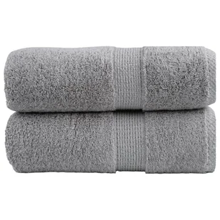 vidaXL Ręczniczki premium SOLUND, 2 szt., szare, 30x50 cm - Ręczniki - miniaturka - grafika 1