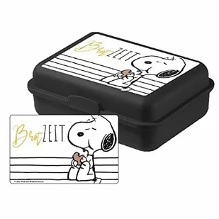 United Labels Peanuts – Snoopy Brotzeit: Czarne Pudełko Śniadaniowe Z Przegrodą Na Kanapki - Lunch boxy - miniaturka - grafika 1