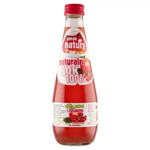 Smak natury Sok z jabłek i żurawiny 300 ml - Soki i napoje niegazowane - miniaturka - grafika 1