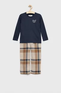 Abercrombie & Fitch piżama dziecięca kolor granatowy gładka - Piżamy chłopięce - miniaturka - grafika 1