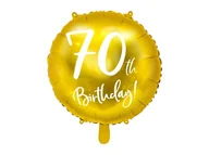 Urodziny dla dorosłych - PARTYDECO Balon foliowy na 70 urodziny "70th Birthday" złoty BFOL/9483-9 - miniaturka - grafika 1