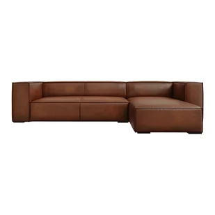 Koniakowy skórzany narożnik (prawostronny) Madame – Windsor & Co Sofas - Narożniki - miniaturka - grafika 1