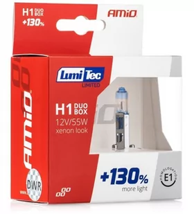 AMIO Żarówki halogenowe Amio LumiTec Limited H1 12V 55W S32-9127 - Żarówki samochodowe - miniaturka - grafika 1