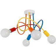Lampy sufitowe - Inne LAMPA sufitowa VEN W-LOOP/4 MIX spirala OPRAWA metalowa pręty niebieskie żółte pomarańczowe czerwone VEN W-LOOP/4 MIX - miniaturka - grafika 1