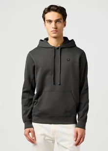 felpa uomo wrangler 112364289 sign off hoodie faded black - Bluzy męskie - miniaturka - grafika 1