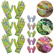 Odzież robocza - RĘKAWICE ANTYPOŚLIZGOWE OGRODOWE 3 PARY MIX KOLOROWE 23CM DŁUGOŚĆ VERGIONIC - miniaturka - grafika 1