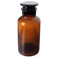 Pojemniki kuchenne - Pojemnik kuchenny na żywność jedzenie szklany brązowy z korkiem szeroką szyjką 500 ml ORION 127591 - miniaturka - grafika 1