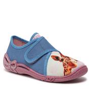 Buty dla dziewczynek - Kapcie Superfit 1-000259-8400 S Hellblau/Pink - miniaturka - grafika 1