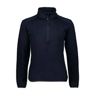 Bluzy męskie - CMP męska bluza polarowa z dzianiny 39h0757 niebieski black blue 52 - miniaturka - grafika 1