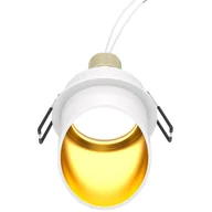Lampy sufitowe - Oczko Lipari DL044-01-GU10-W do salonu ukośne białe złote - miniaturka - grafika 1