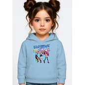 Bluzy dla dziewczynek - BLUZA DZIECIĘCA K-POPOWE ŁOWCZYNIE DEMONÓW HUNTRIX 110-116 Z KAPTUREM - miniaturka - grafika 1