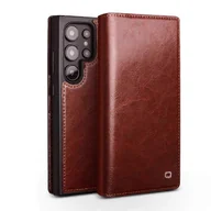 Etui i futerały do telefonów - Skórzane etui na telefon QIALINO Brown For Samsung Galaxy S25 Ultra 5G - miniaturka - grafika 1