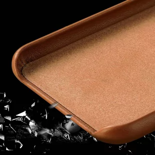 ECO Leather skórzane etui pokrowiec ze skóry ekologicznej iPhone 12 mini czerwony - Etui i futerały do telefonów - miniaturka - grafika 4