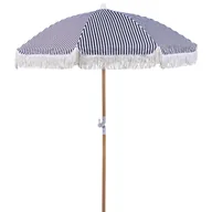 Parasole ogrodowe - Parasol ogrodowy ⌀ 150 cm czarny z białym MONDELLO - miniaturka - grafika 1