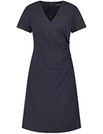 Płaszcze damskie - Taifun Damska sukienka z talią z krótkim rękawem sukienka z długim rękawem krótka sukienka z płaszczem jednokolorowa na kolano, grantowy, 40 - miniaturka - grafika 1