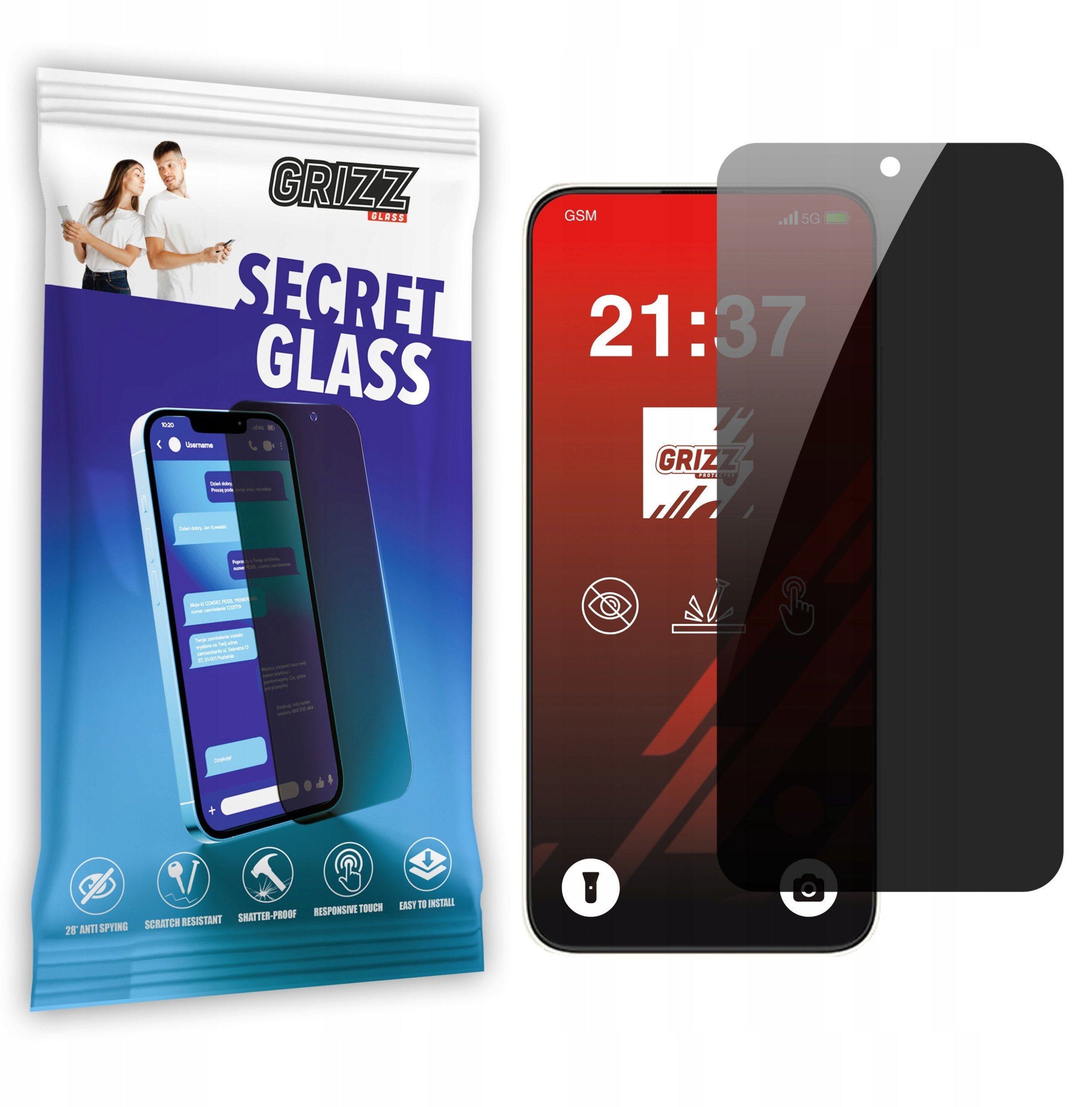 Szkło prywatyzujące GrizzGlass SecretGlass do Coolpad Cool 40i
