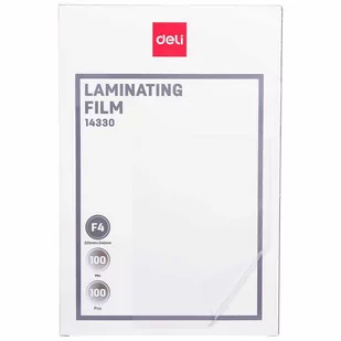 Folia laminacyjna Deli A4+ 100 mic 14330 wymiar 225x340mm - Folie do laminatora Folia laminacyjna Deli A4+ 100 mic 14330 wymiar 225x340mm - Folie do laminatora - miniaturka - grafika 1