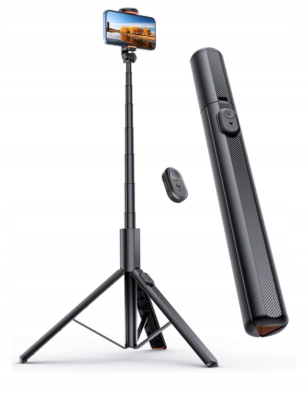 Statyw selfie stick tripod 180 cm pilot Bluetooth do telefonu zdjęcia live